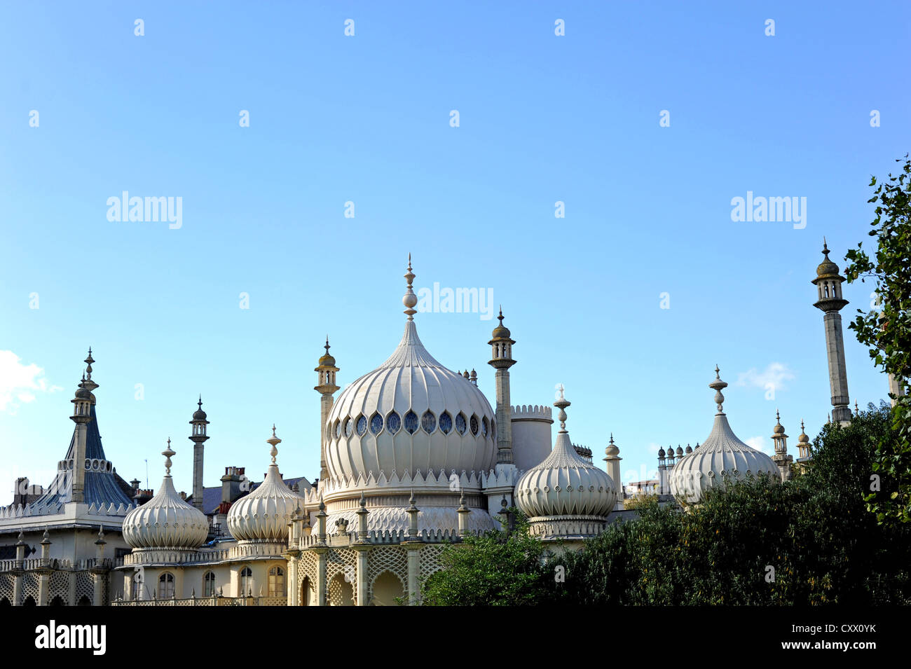 Brighton's Royal Pavilion the spectacular regency palace built for the Prince Regent George IV Stock Photo