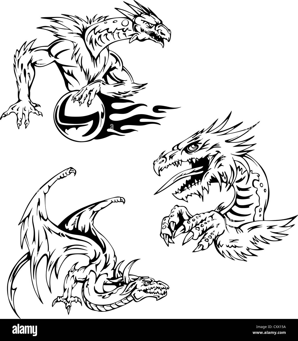 Dragon SVG, Tribal Dragon SVG, Dragon Tattoo Svg, Dragon Silhouette, Dragon  Vector, Dragon Clipart, Cut File Cricut, Silhouette - Etsy