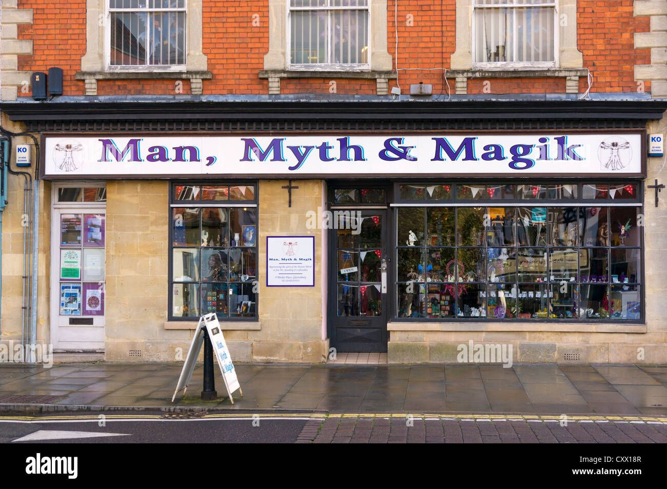 New Age shop in Glastonbury, UK Stock Photo