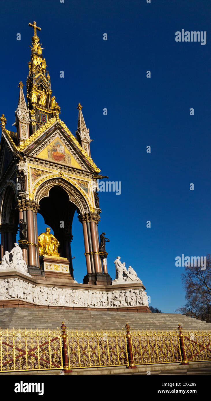 The Albert Memorial in Kensington Gardens,London,UK Stock Photo