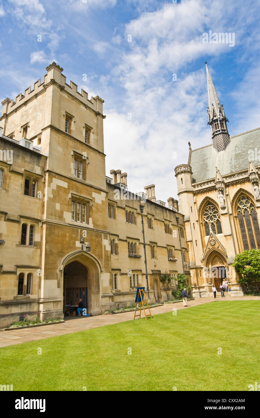 Quad, Exeter College, Oxford University Campus, England, UK Stock Photo