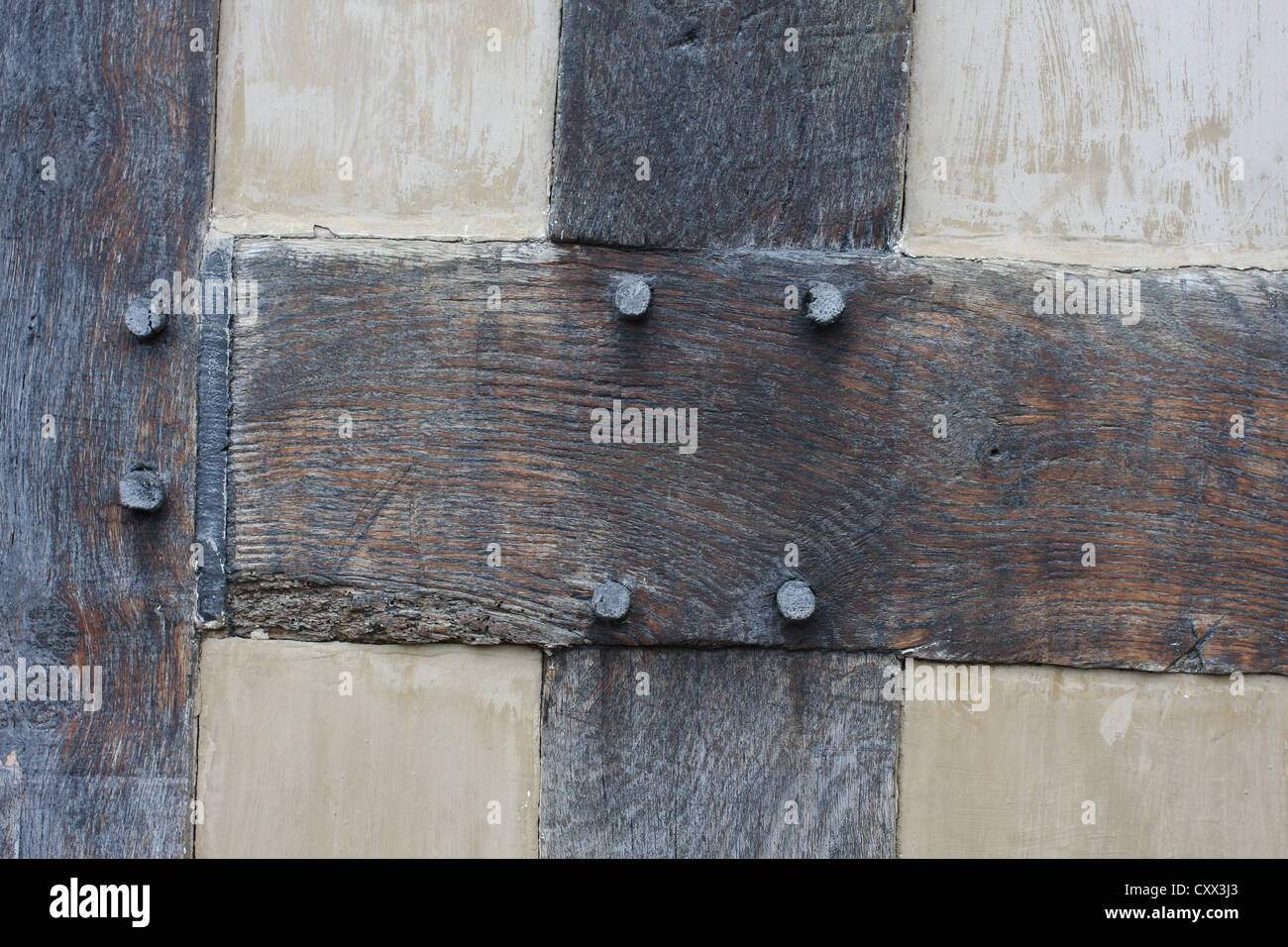 Tudor black and white wall Stock Photo