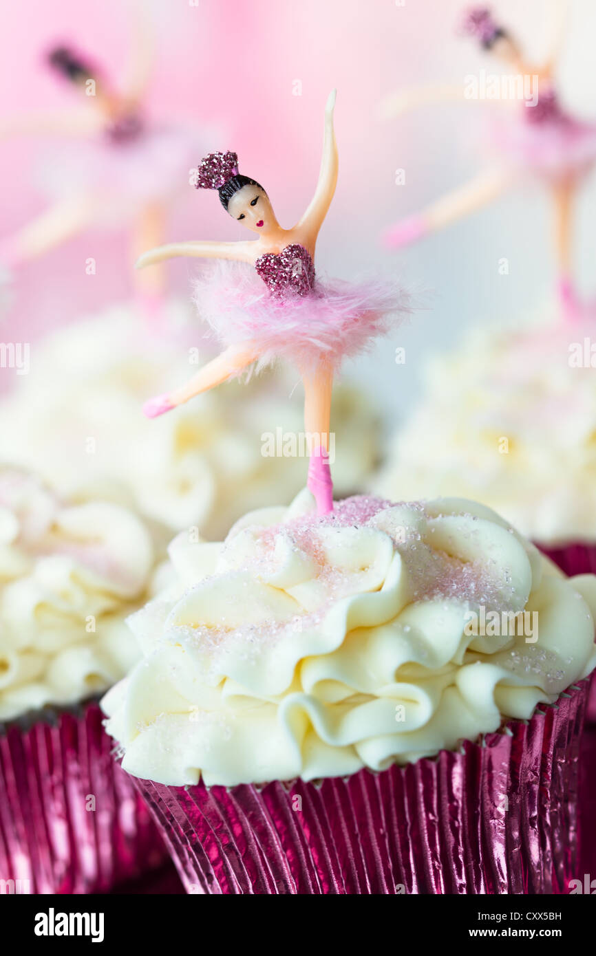 Ballerina cupcakes Stock Photo