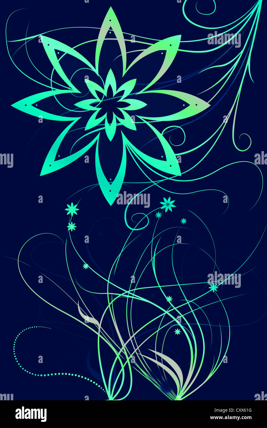 Beautiful illustrated flower background design with gradient Stock ...