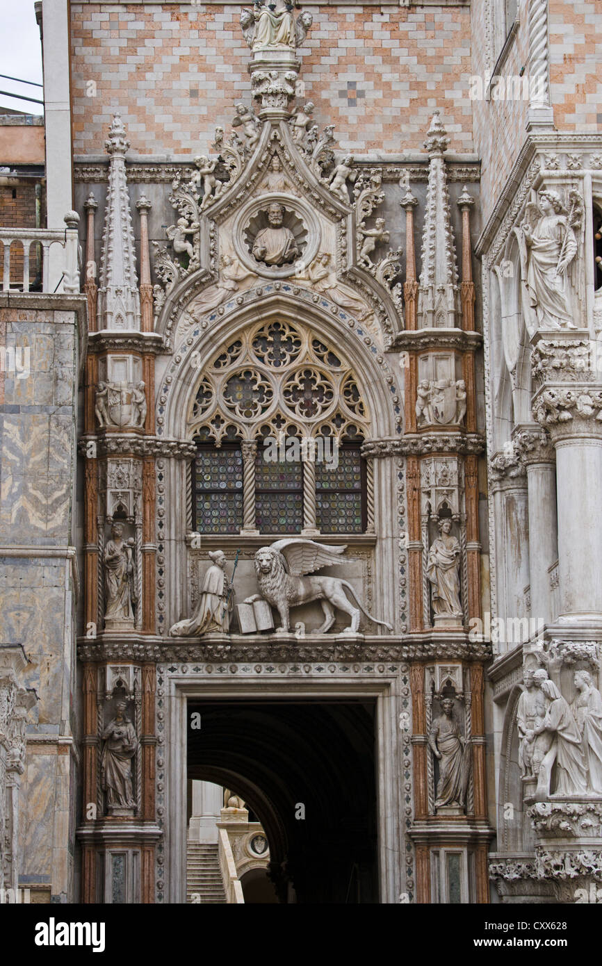 Porta della Carta, St. Mark's Piazza, Venice, Italy Stock Photo