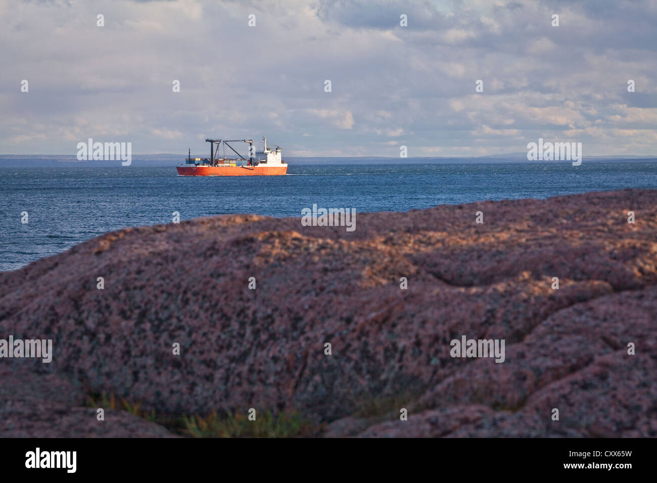 The Aivik RORO cargo ship, property of Nunavut Eastern Arctic Shipping Stock Photo