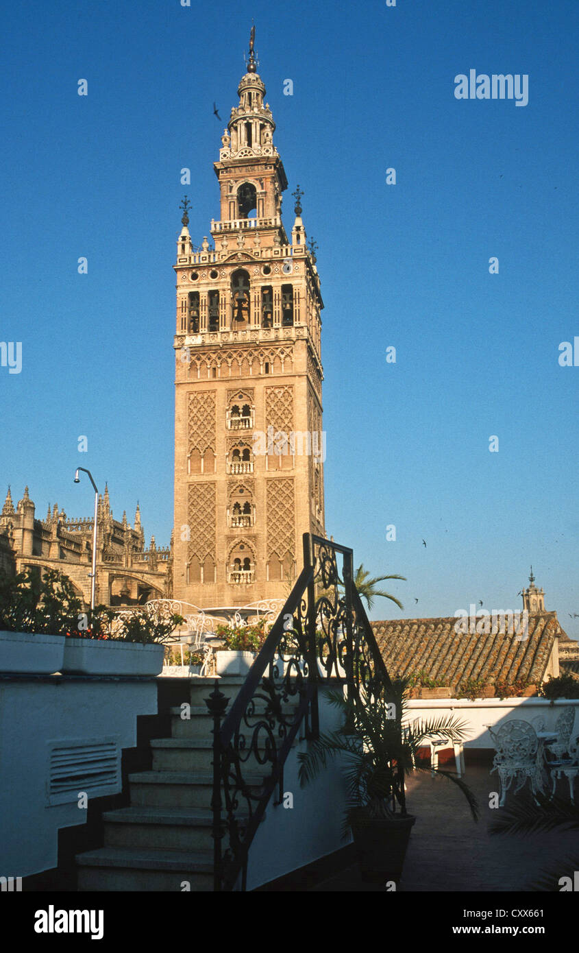 Cathedral Tower Saville Spain Stock Photo
