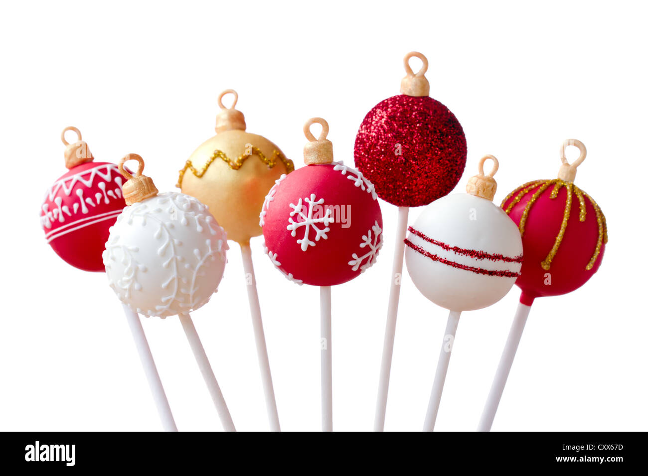 Christmas cake pops Stock Photo - Alamy