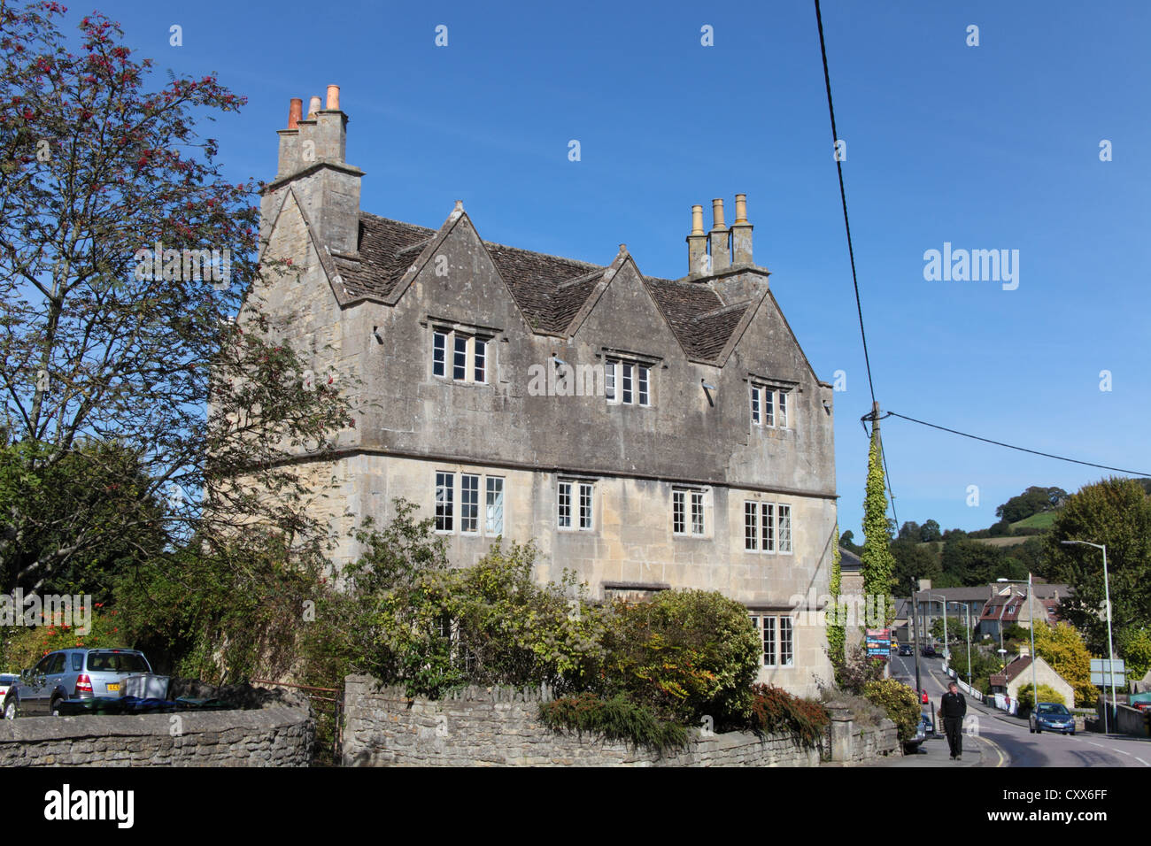 Manor House, Box Village, Corsham, Wiltshire Stock Photo Alamy