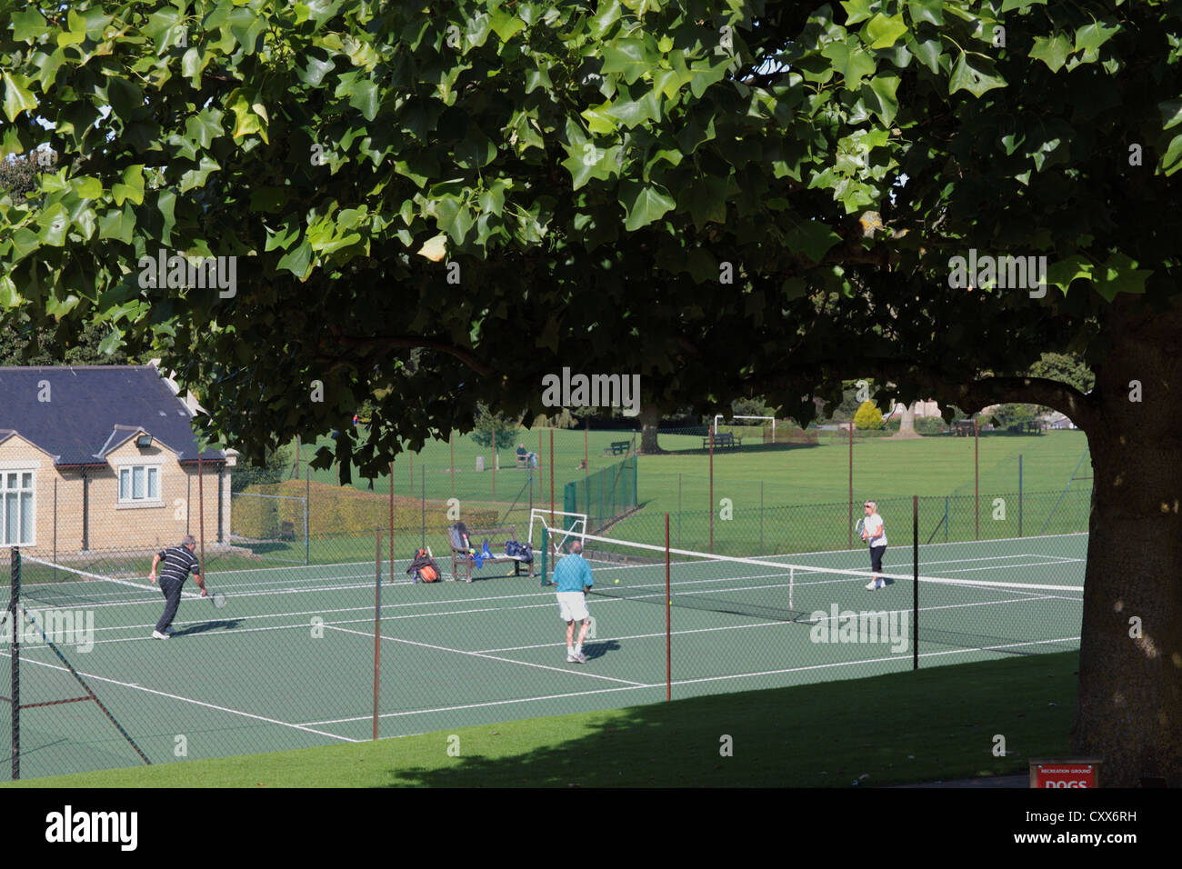 Tennis courts, Box Village, Corsham, Wiltshire Stock Photo