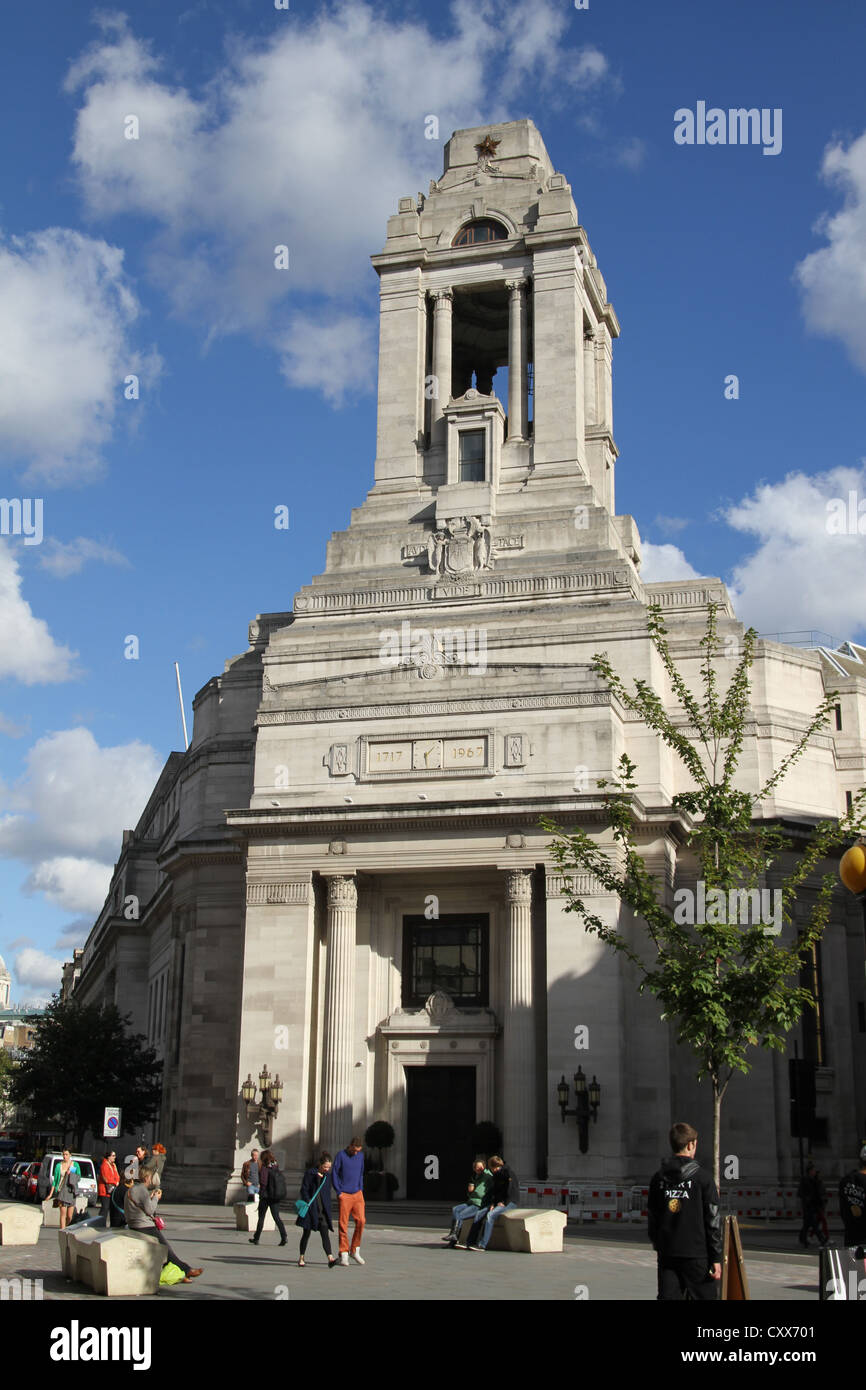 Freemasons' Hall in London is the headquarters of the United Grand Lodge of England and a meeting place for the Masonic Lodges Stock Photo
