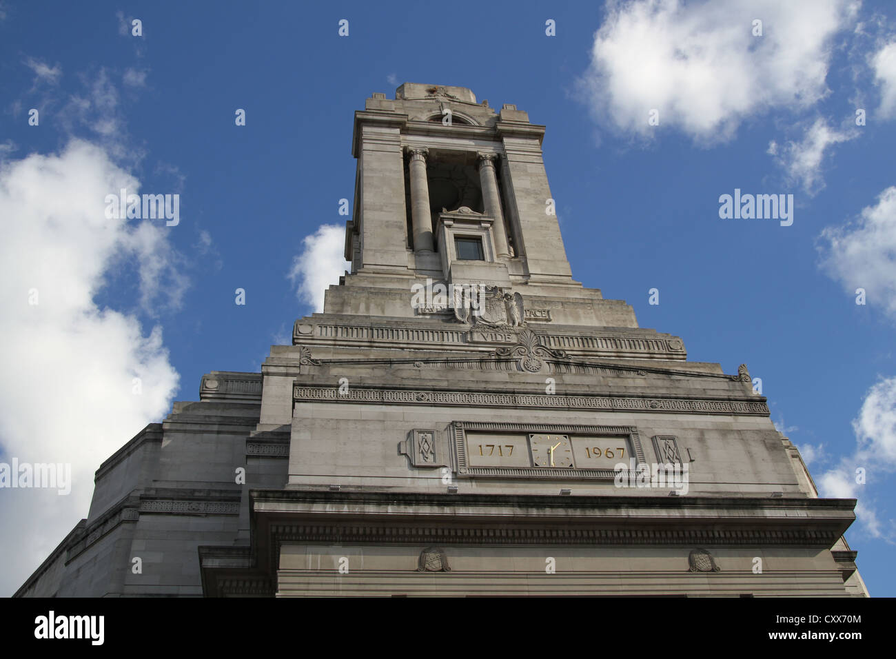 Freemasons' Hall in London is the headquarters of the United Grand Lodge of England and a meeting place for the Masonic Lodges Stock Photo