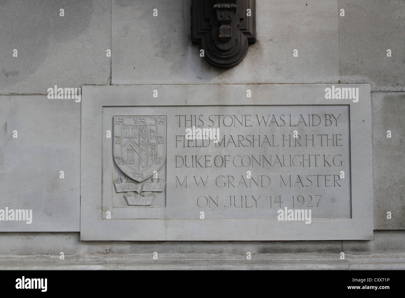 Freemasons' Hall in London is the headquarters of the United Grand Lodge of England and a meeting place for the Masonic Lodges Stock Photo