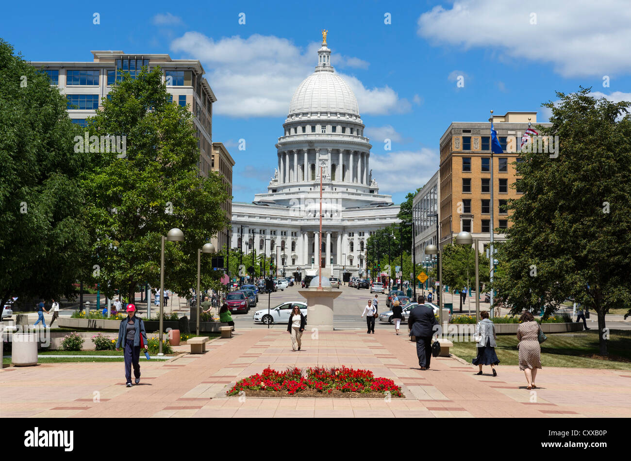 View from Monona Terrace down Martin Luther King Junior Boulevard to ...