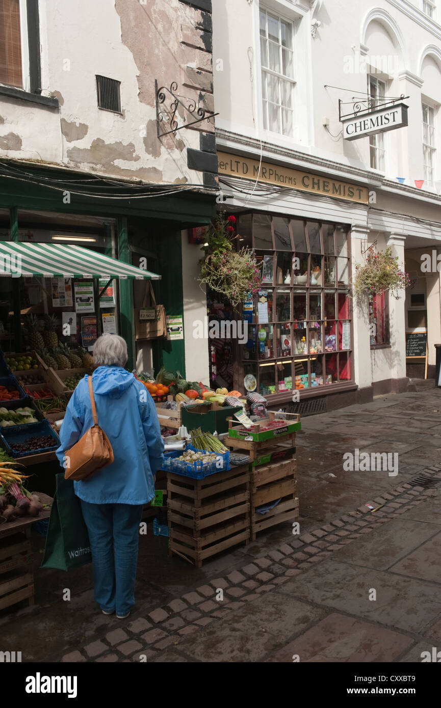 Fruit and veg stall in Monmouth Stock Photo Alamy