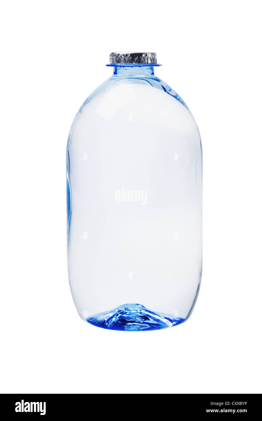 Sealed Plastic Bottle of Mineral Water on White Background Stock Photo
