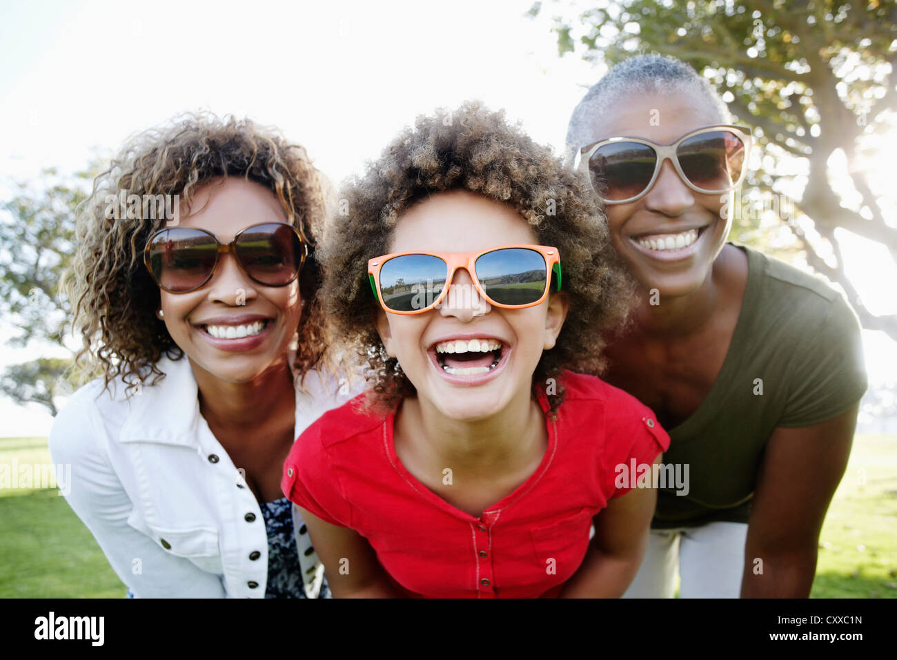 Smiling African American family Stock Photo - Alamy
