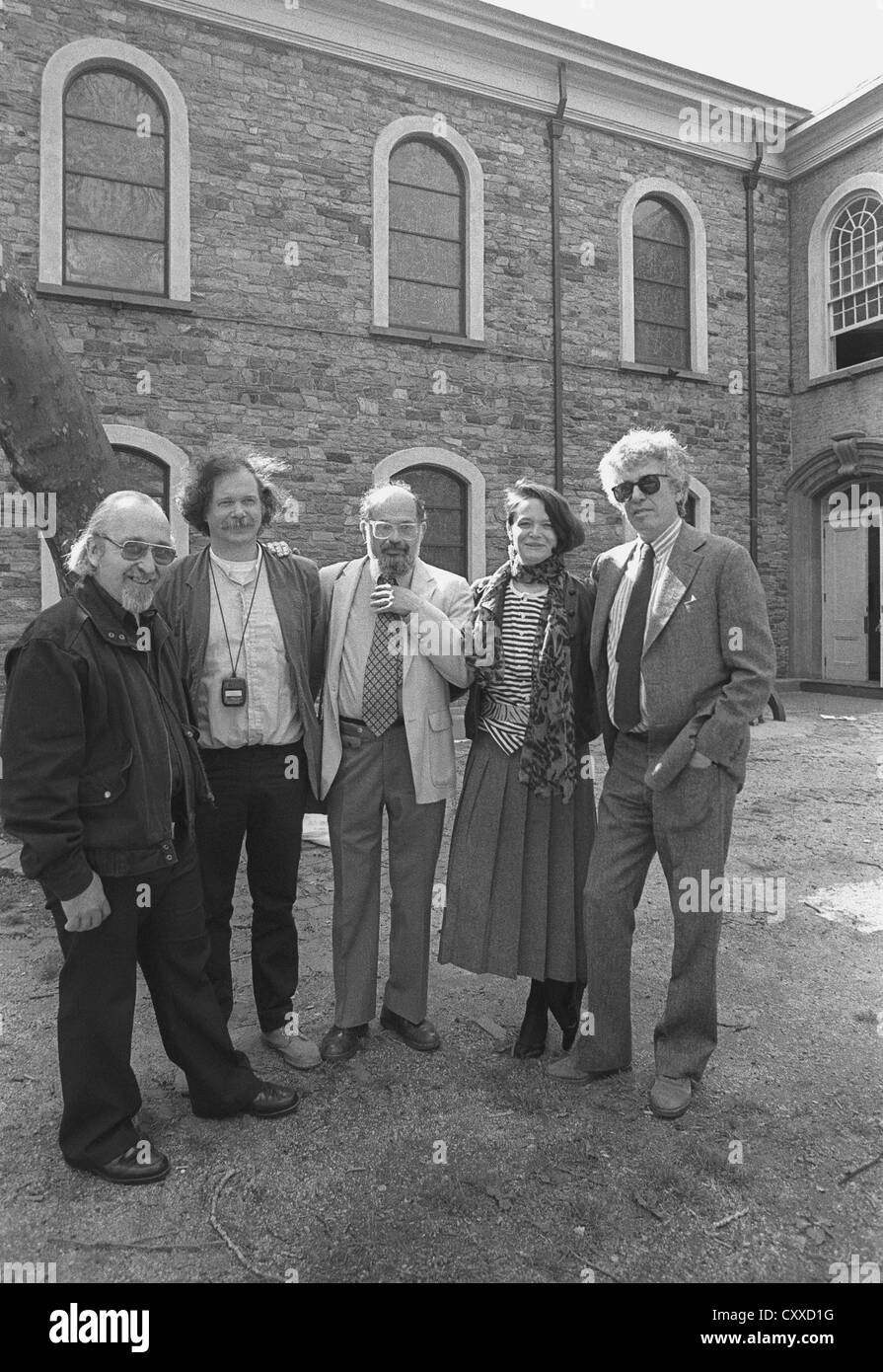 Beat poets Jerome Rothenberg,  Ed Sanders , Allen Ginsburg, Anne Waldman Kenneth Koch Stock Photo