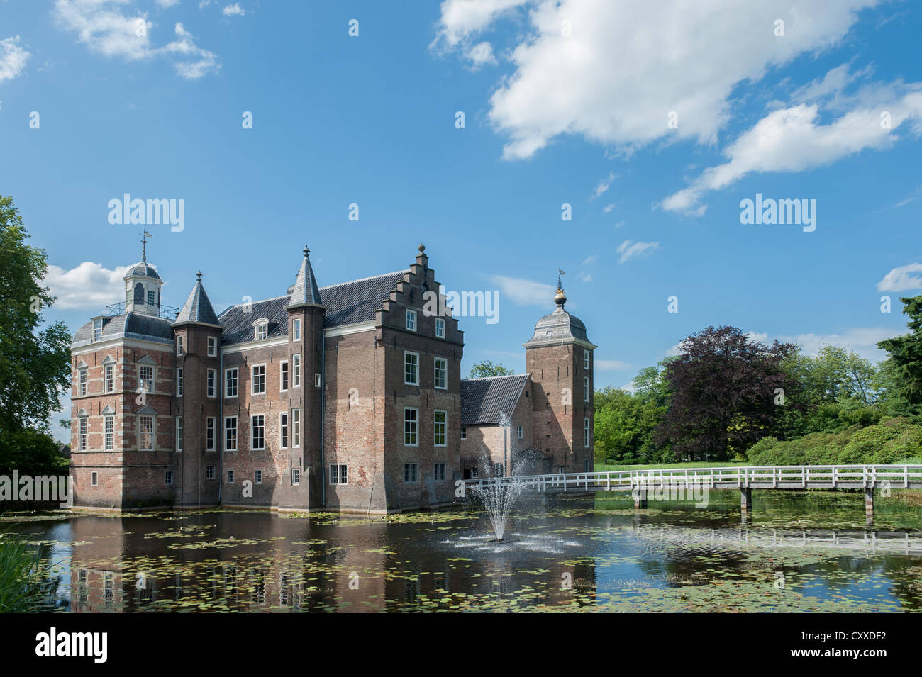 Detail of 'Huis te Ruurlo', a castle in Ruurlo, Gelderland, The Netherlands Stock Photo