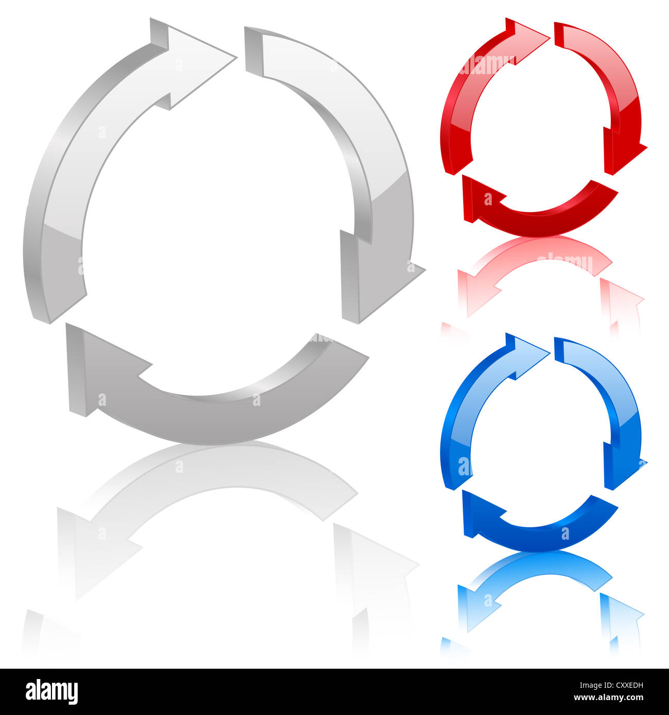 3D recycle symbol. Vector illustration Stock Photo - Alamy