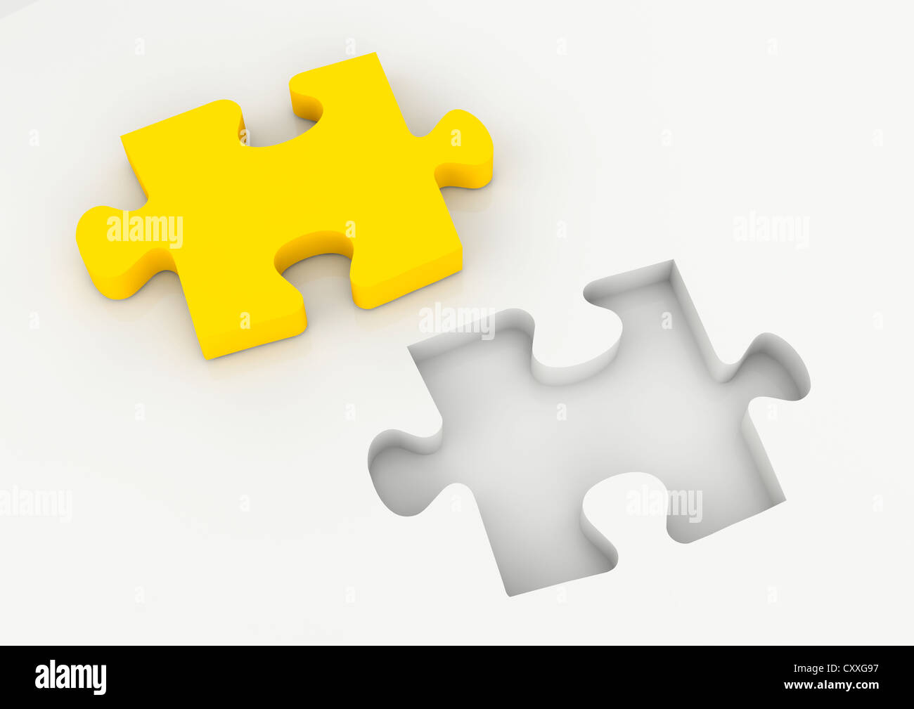 Puzzle piece as a missing element, symbolic image for filling a gap, 3D  illustration Stock Photo - Alamy