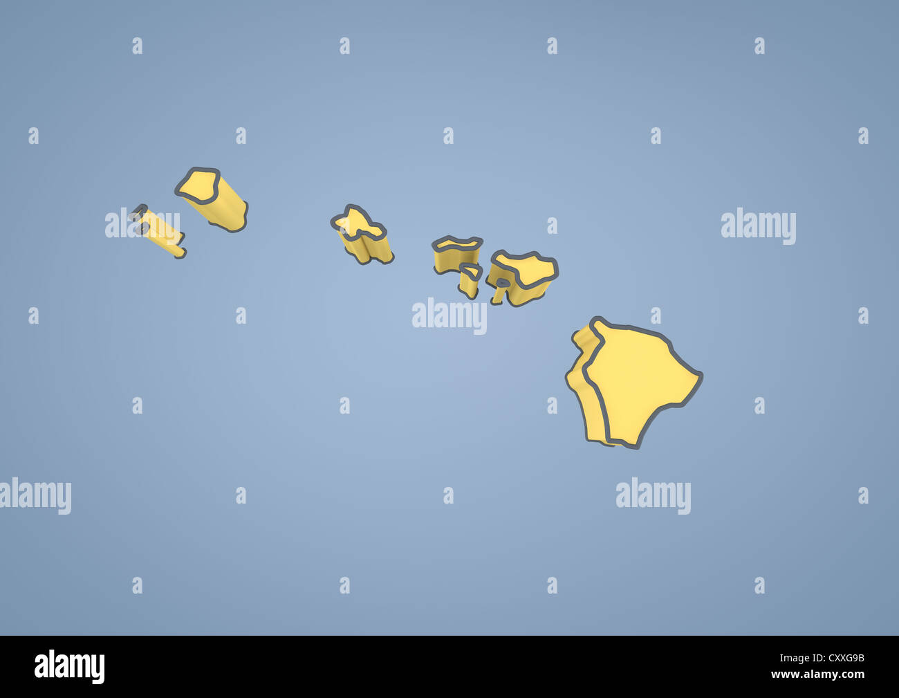Hawaii usa map hires stock photography and images Alamy