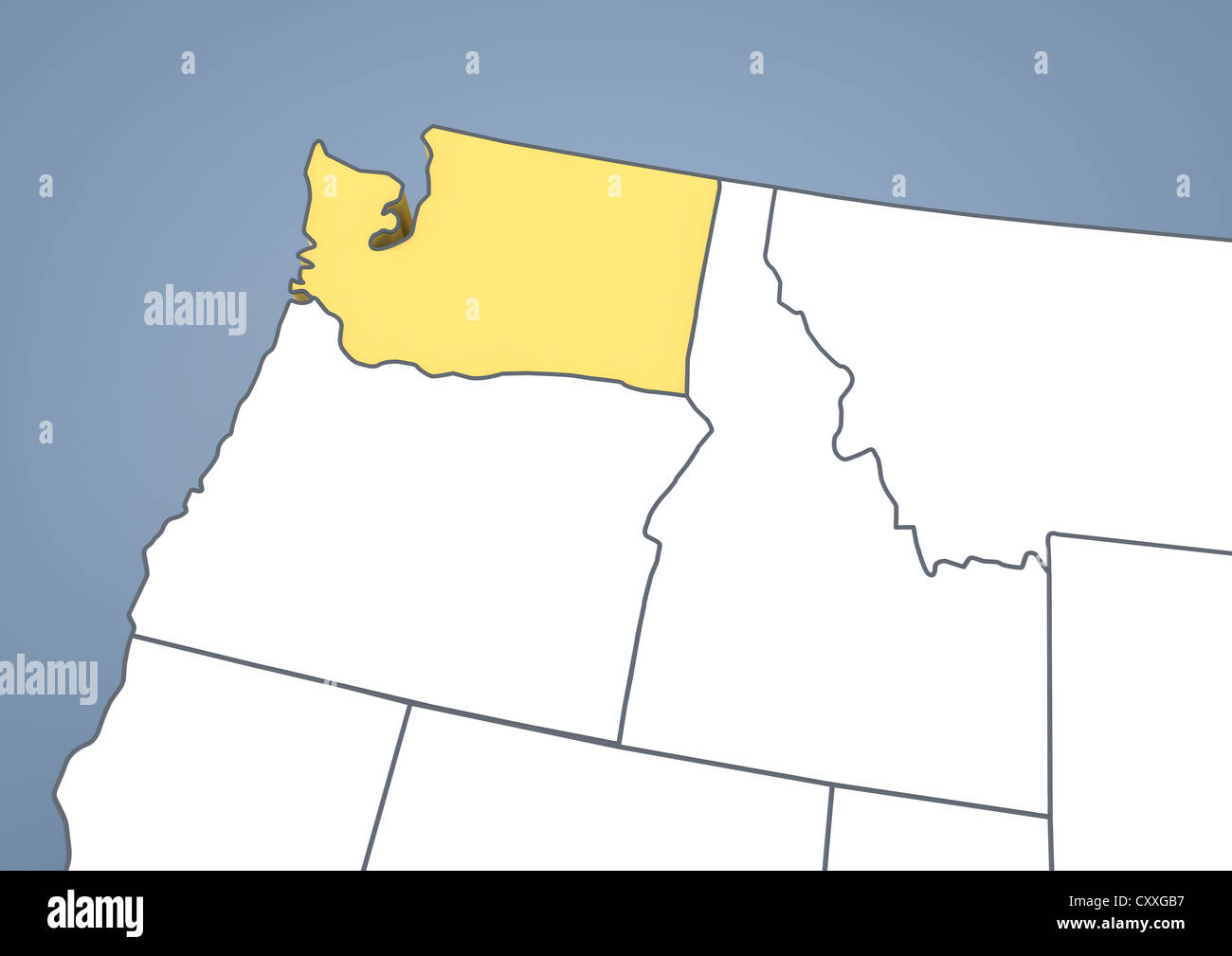 United states map with states borders hires stock photography and