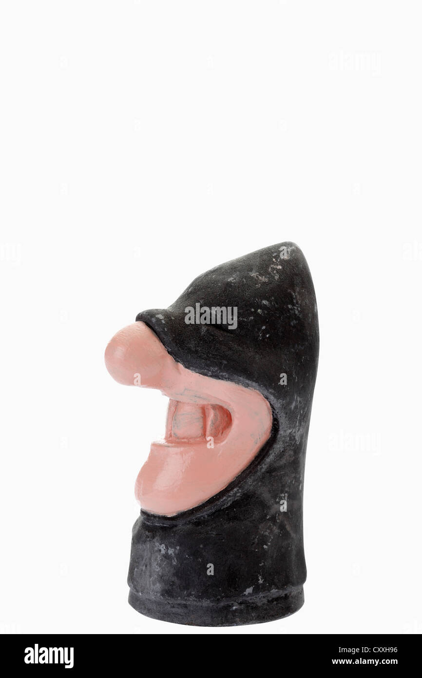 Comic figure, head of an executioner Stock Photo
