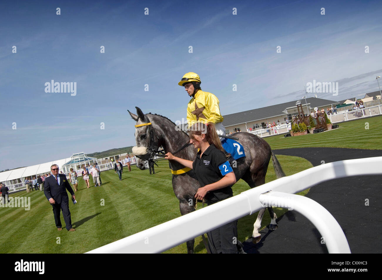 Horse racing ffos las racecourse hi-res stock photography and images ...