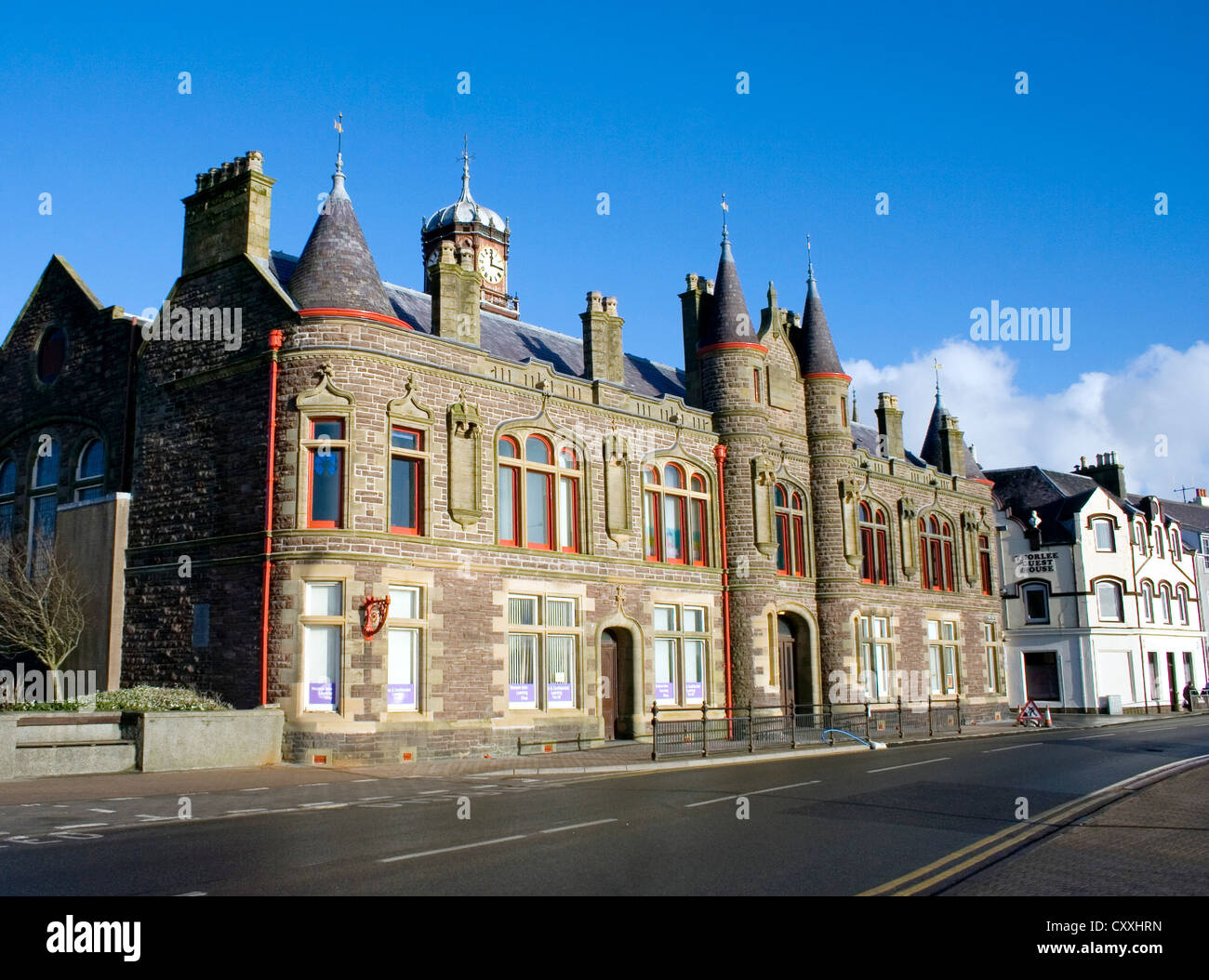 The Town Hall building in Stornoway, Isle of Lewis Stock Photo