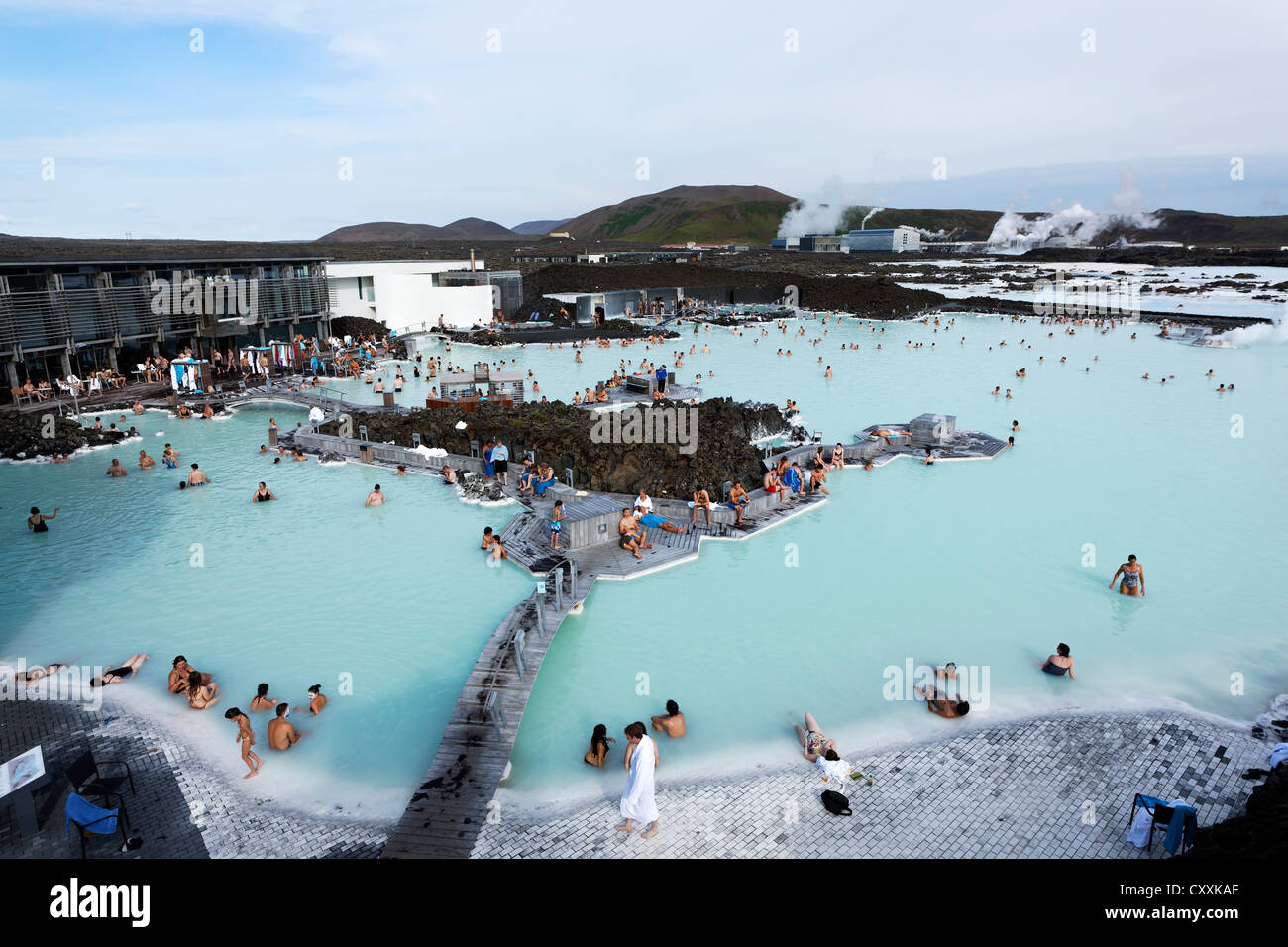 Blue Lagoon Natural Geothermal Spa, Grindavik, Iceland Stock Photo
