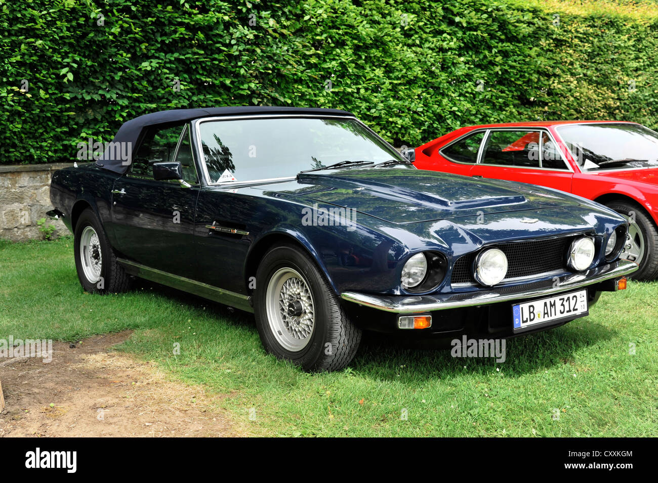 Aston Martin V8, built in 1980, vintage car, Retro Classics meets Barock 2012, Ludwigsburg, Baden-Wuerttemberg Stock Photo