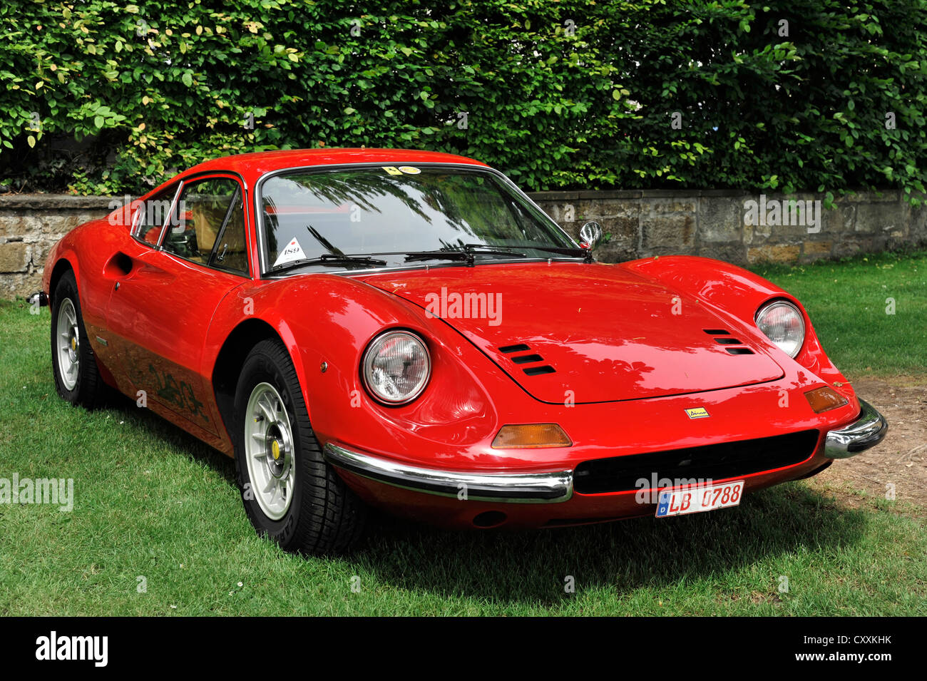 Ferrari 246 GT DINO, built in 1973, vintage car, Retro Classics meets Barock 2012, Ludwigsburg, Baden-Wuerttemberg Stock Photo