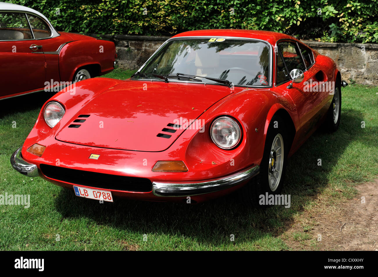 Ferrari 246 GT DINO, built in 1973, vintage car, Retro Classics meets Barock 2012, Ludwigsburg, Baden-Wuerttemberg Stock Photo
