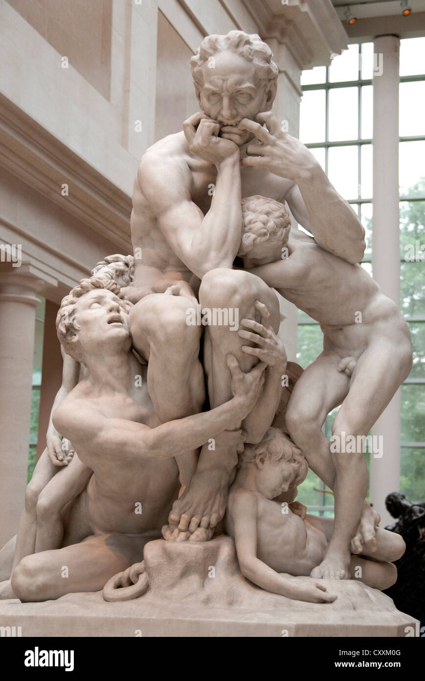 Ugolino and His Sons by Jean-Baptiste Carpeaux  French 1865–67 Paris Saint Béat marble 197 cm Sculpture Stock Photo