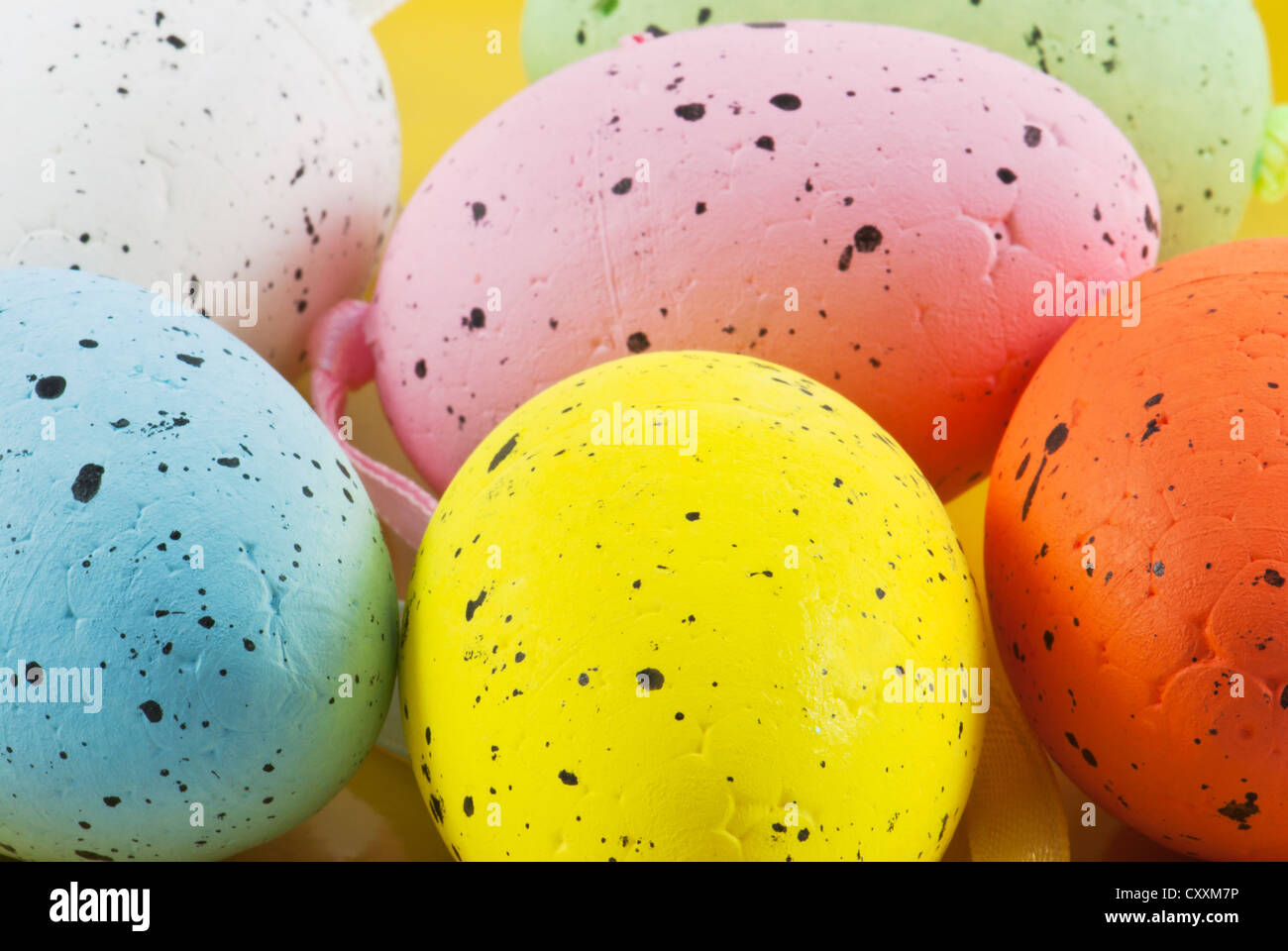 Background of divers easter eggs Stock Photo