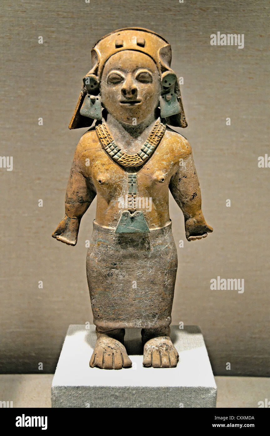 Woman Female Standing Figure 1st–5th century Ecuador Jama Coaque 33 cm Ecuadorian Stock Photo