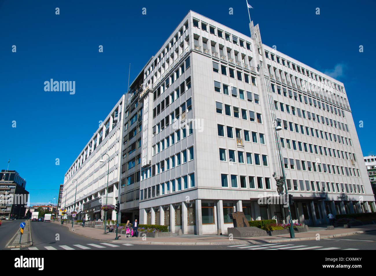 Office buildings along Dronning Mauds gate street Vika district Sentrum central Oslo Norway Europe Stock Photo