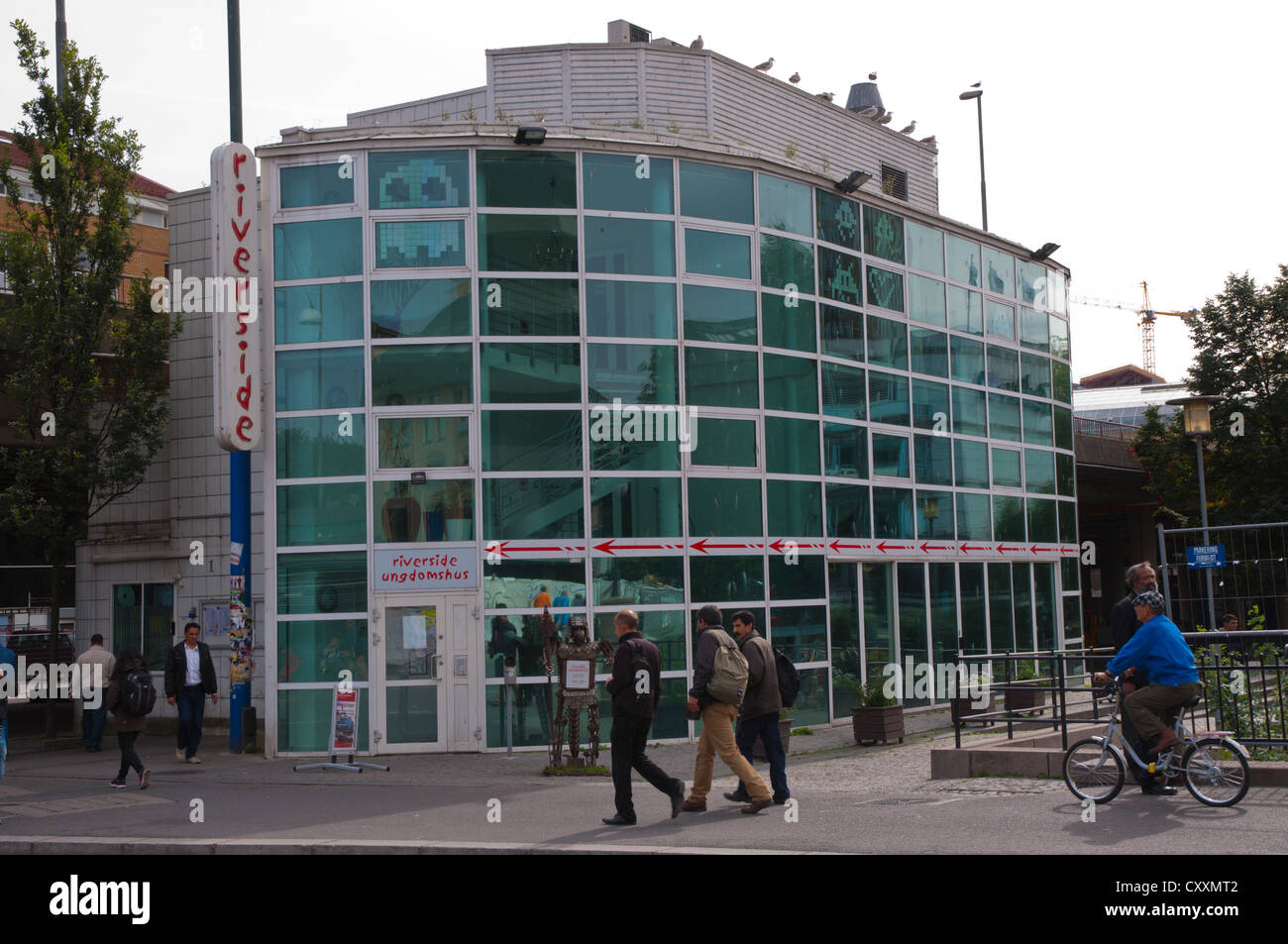 Riverside Ungdomshus the youth centre complex for people aged 16 to 18 Gronland district Oslo Norway Europe Stock Photo