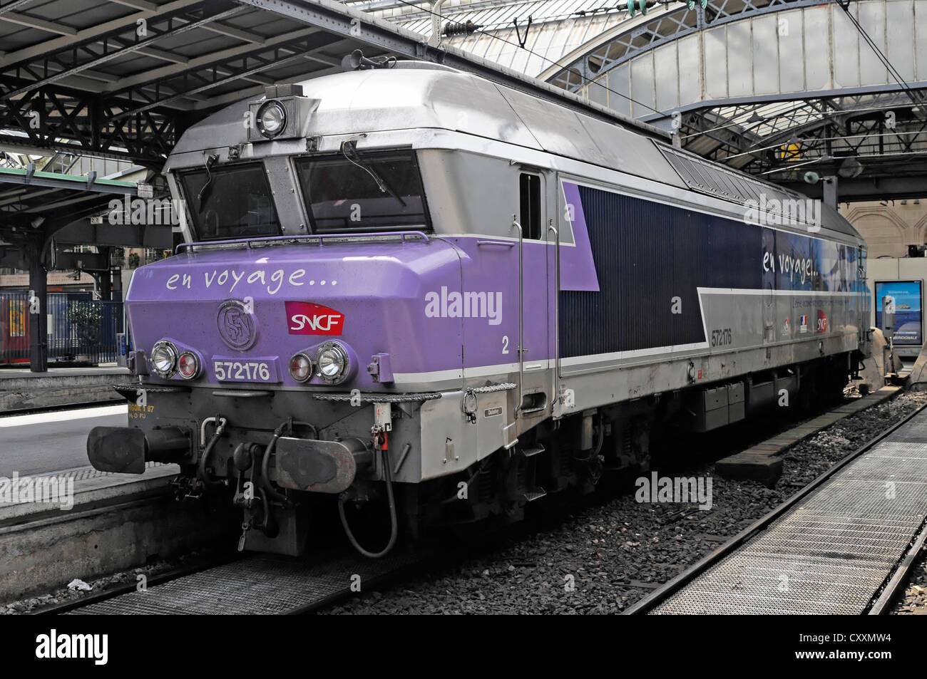 Locomotive, Gare du Nord train station, north station, Paris, France, Europe Stock Photo