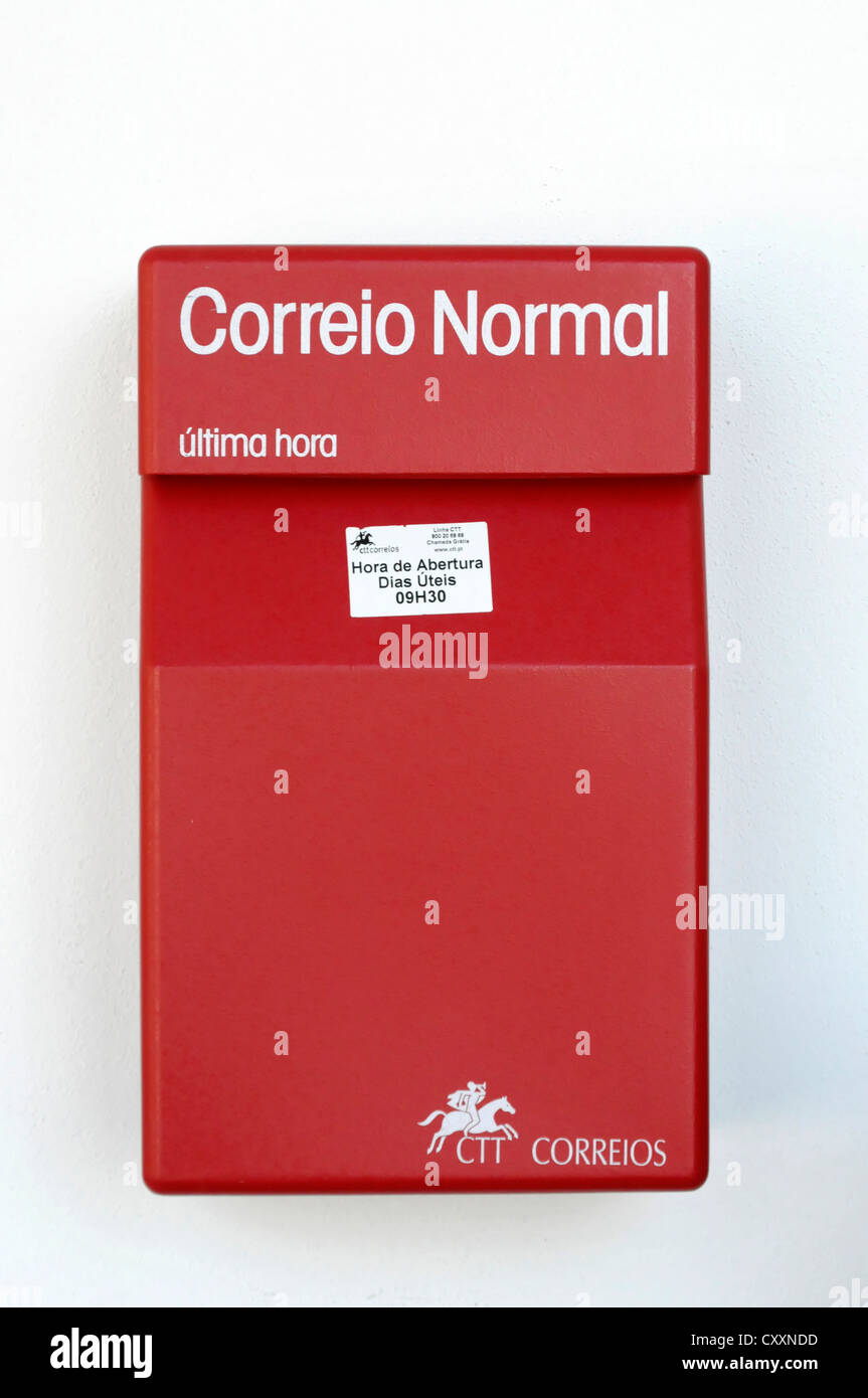 Correio normal, letter box, Braga, Minho, Portugal, Europe Stock Photo