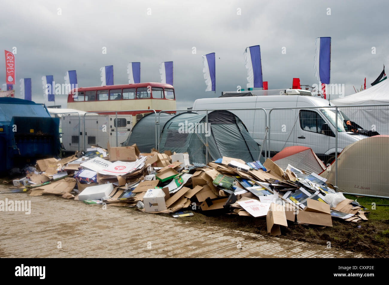 Behind the scenes at Electric Picnic 2012, Stradbally, County Laois. Stock Photo