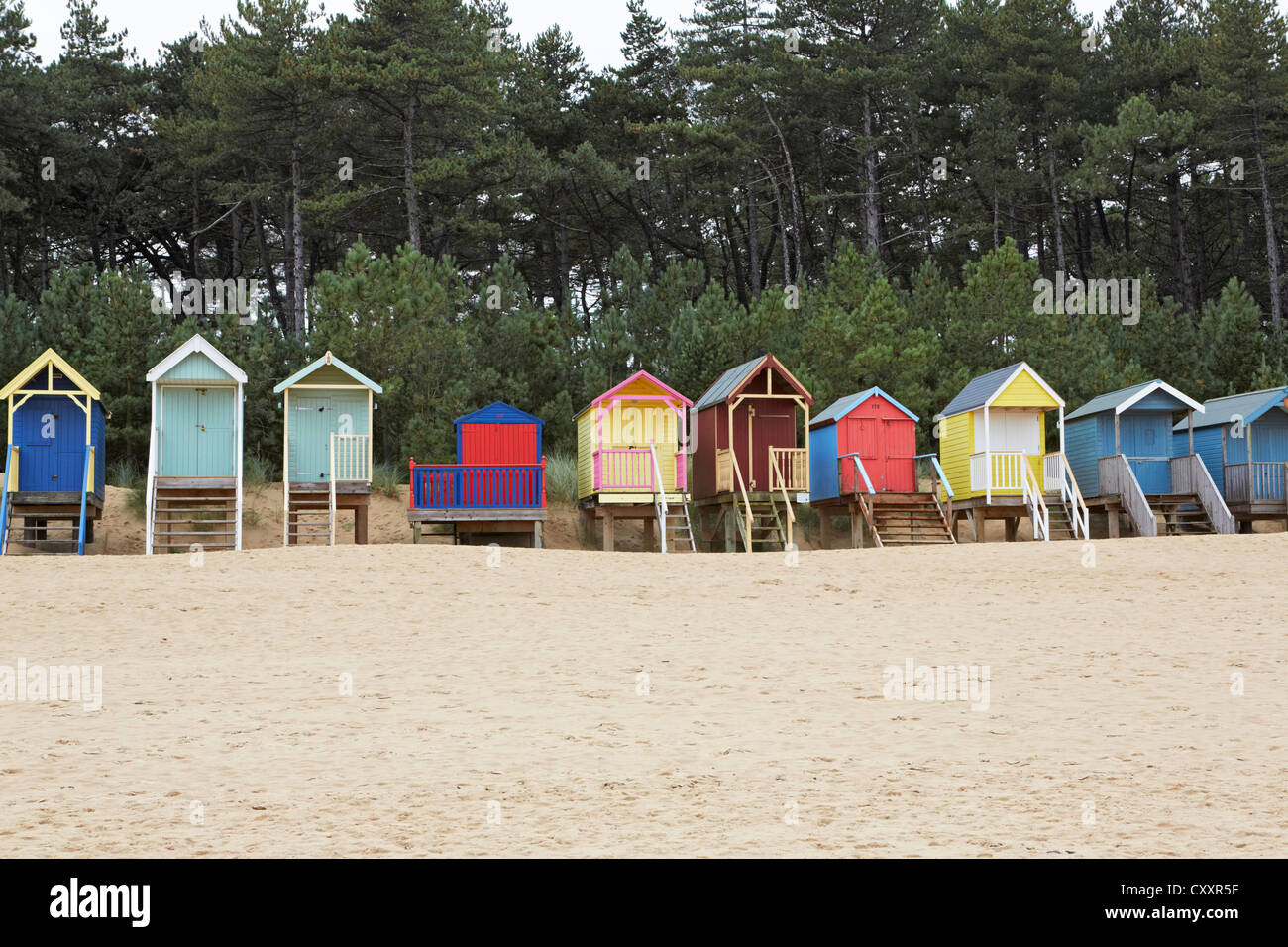 images North Norfolk Beach Huts alamy