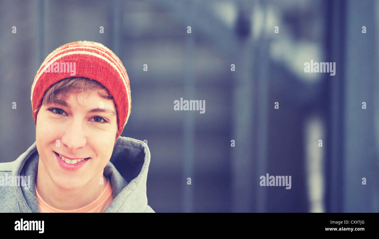 Teen boy wearing cap portrait hi-res stock photography and images - Alamy