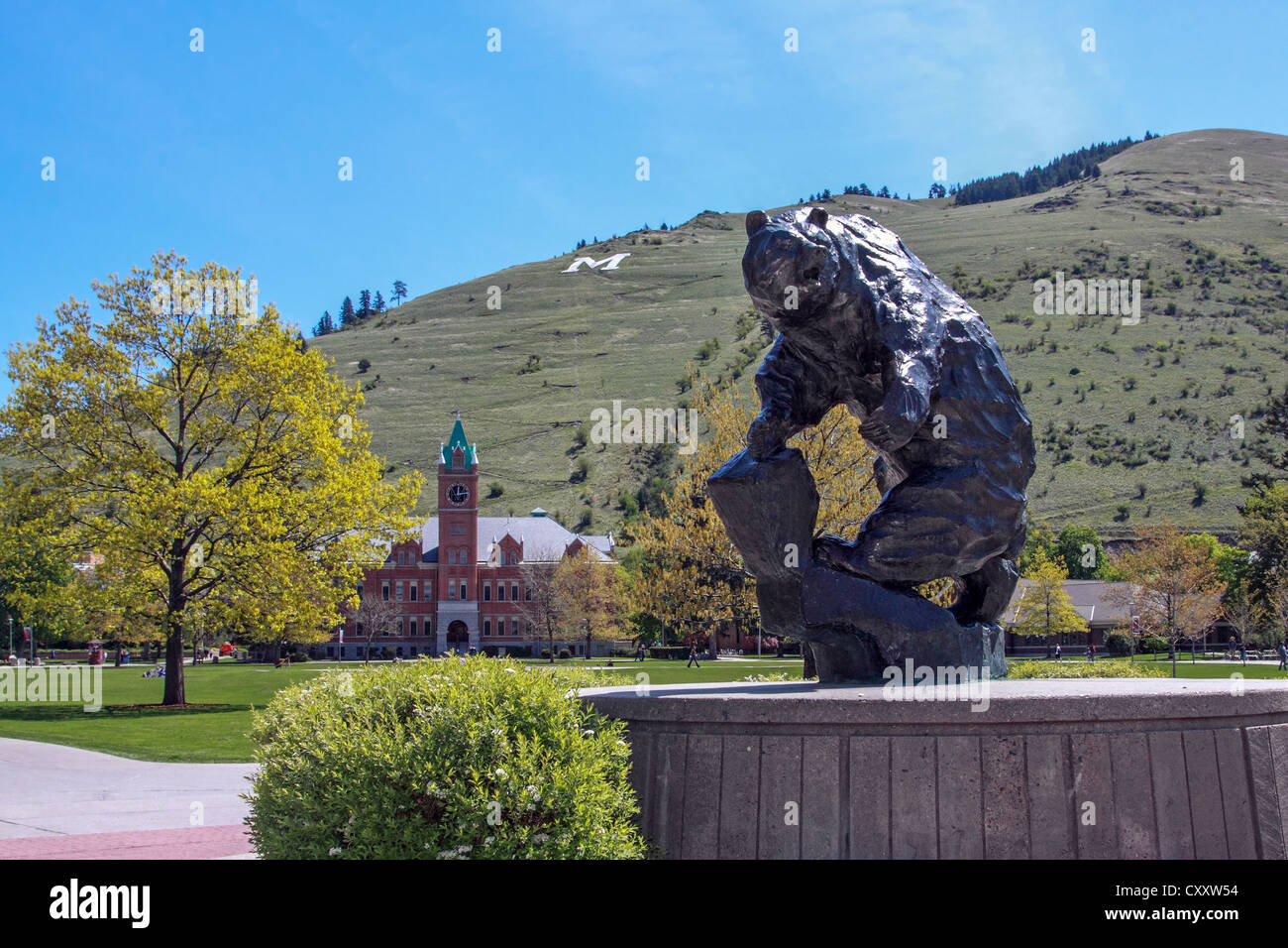 Campus scenes and buildings at the University of Montana in Missoula Stock Photo