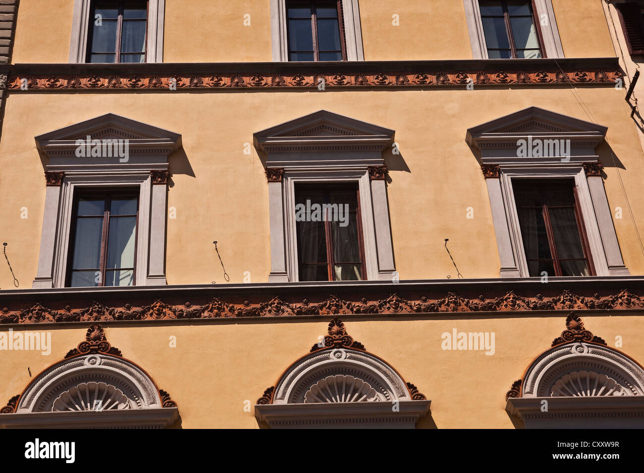 Typical building facade in Florence, Italy Stock Photo - Alamy