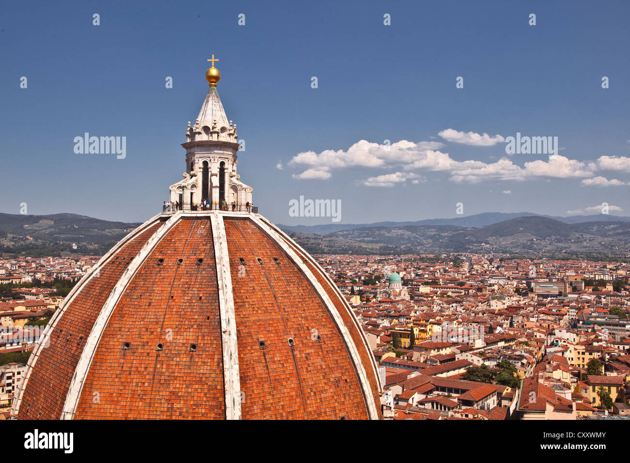 The famous dome of Cathedral Santa Maria del Fiore in Florence, Italy ...