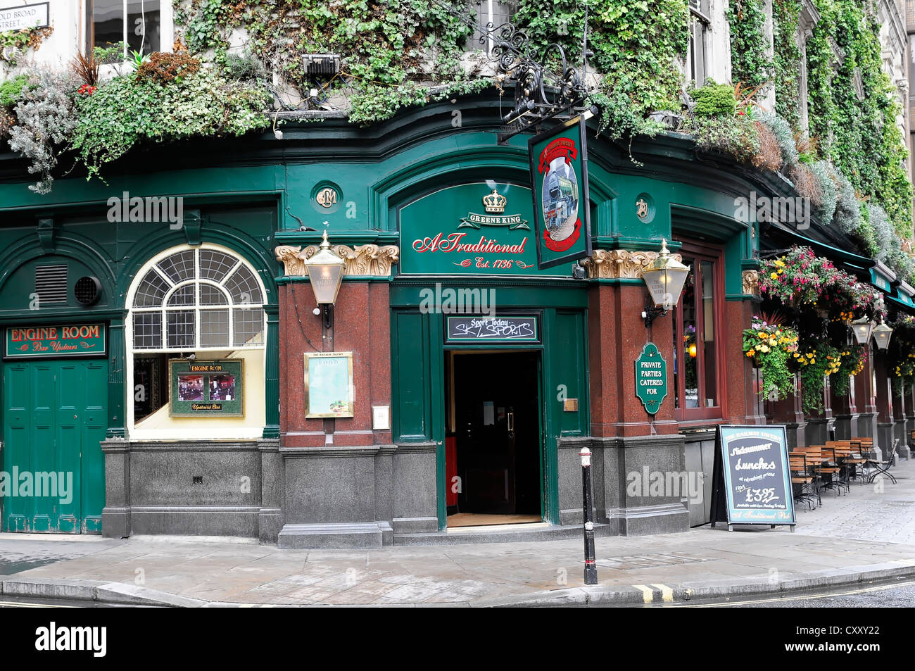 English pub, The Railway Tavern, since 1736, London, England, United Kingdom, Europe Stock Photo