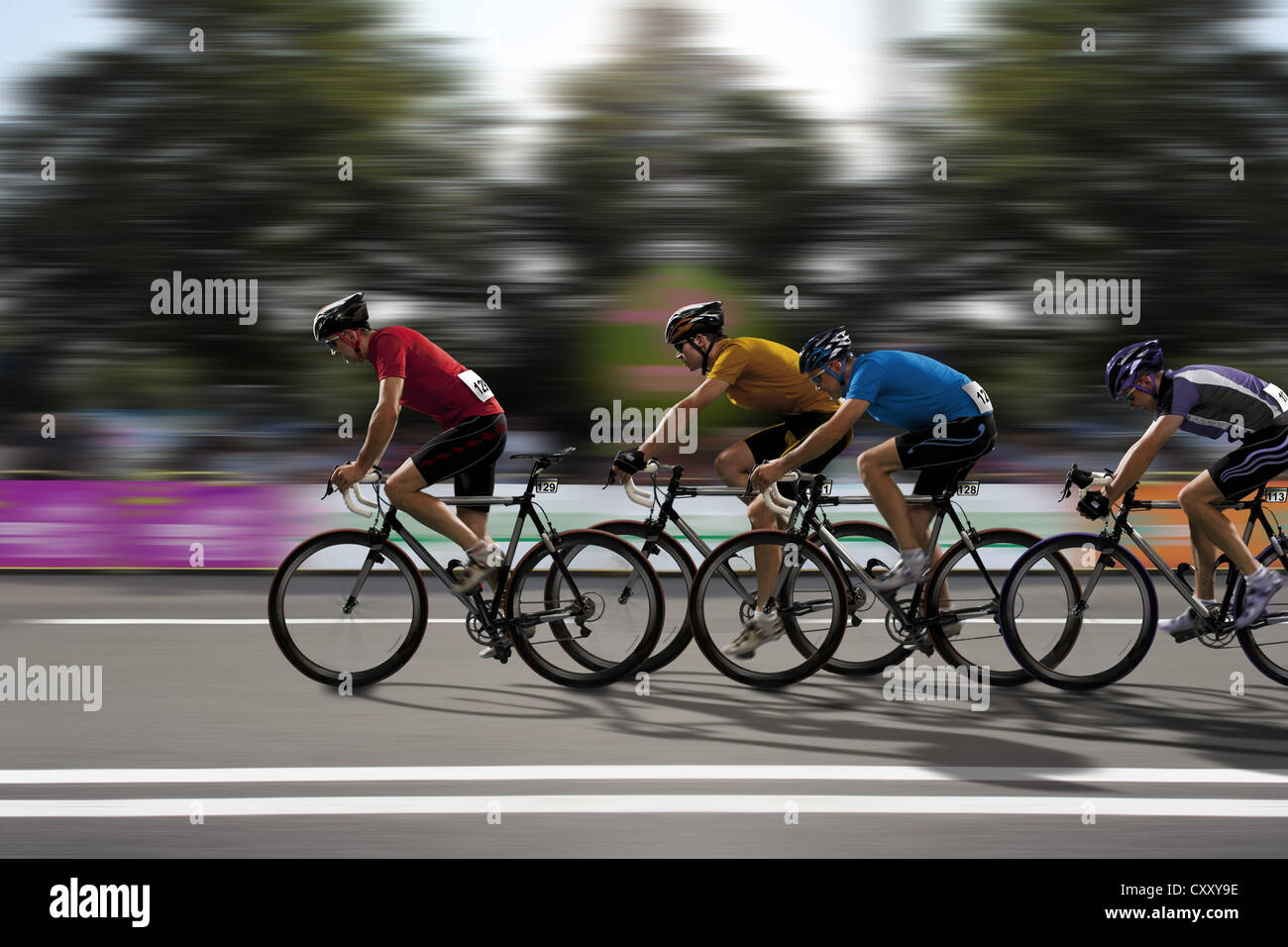 Cyclists, cycle race, competition Stock Photo Alamy