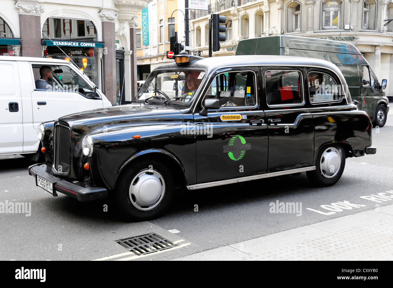 Radio Taxis, London taxi, London, England, United Kingdom, Europe Stock Photo
